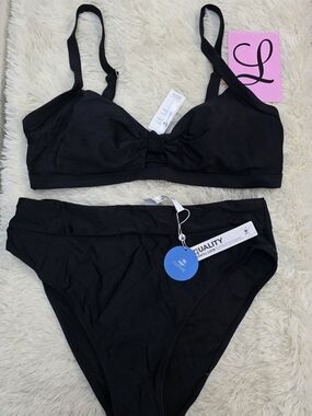 Cupshe Black Two-Piece Bikini Set